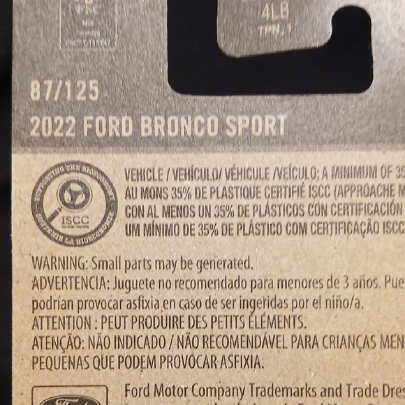 Matchbox 2022 Ford Bronco Sport Toy Car - Red and Black - Picture 6 of 7